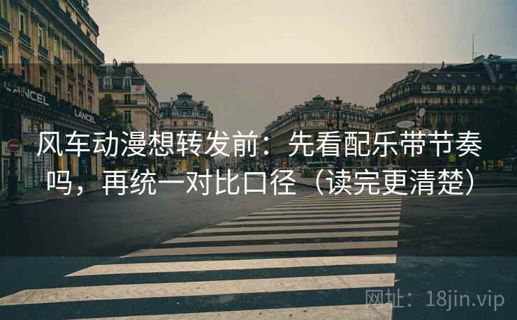风车动漫想转发前：先看配乐带节奏吗，再统一对比口径（读完更清楚）